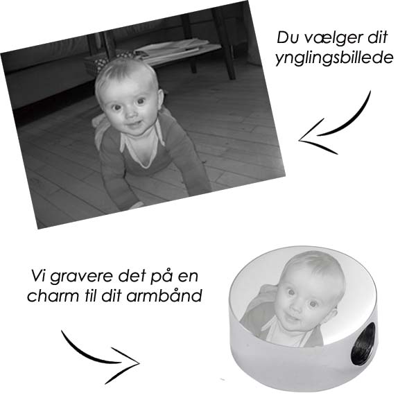 Armbånd med rund charm | Foto - miniCREATIVE