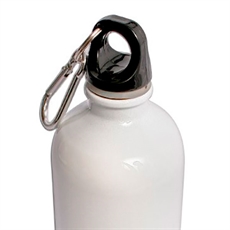 Vandflaske med tryk og karabinhage