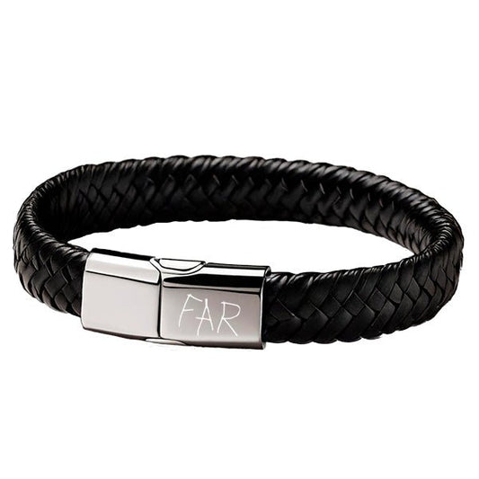 Armbånd i læder og stål med indgravering | Håndskrift - miniCREATIVE