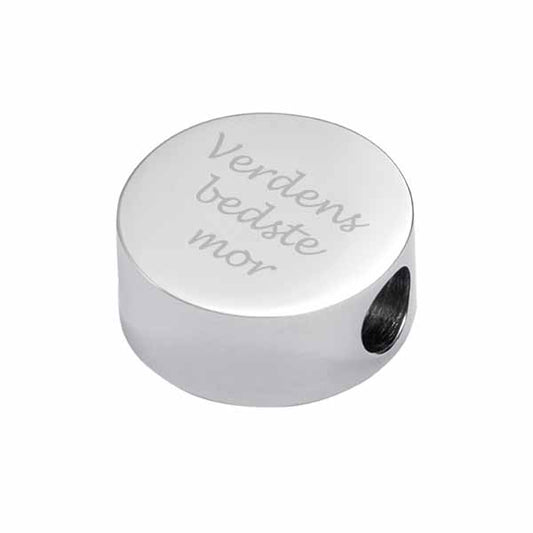 Armbånd med rund charm | Navn eller Tekst - miniCREATIVE