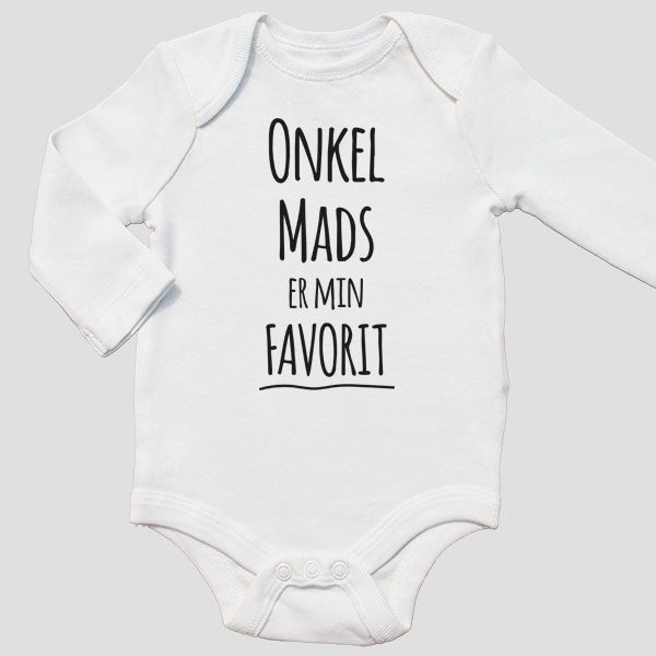 Bodystocking med tryk | Onkel er min favorit - miniCREATIVE