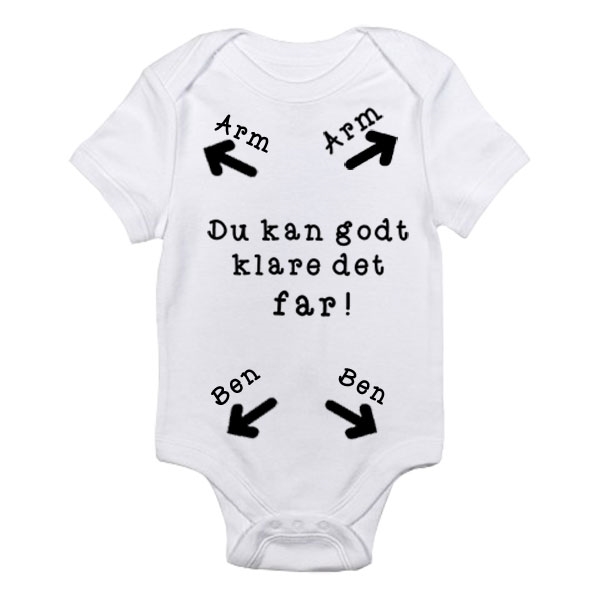 Øko Baby Body | Kan Godt Far tryk | miniCREATIVE.dk