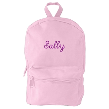 Lille lyserød rygsæk til børn med navn